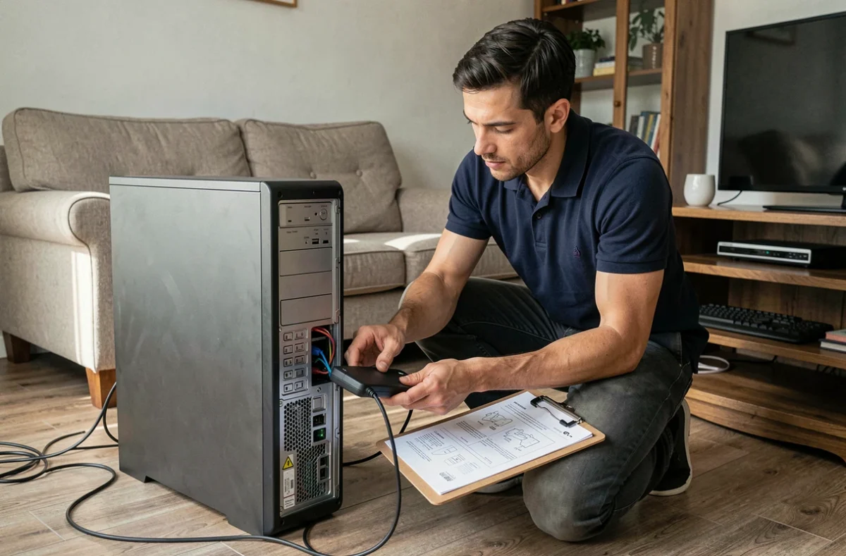 Technicien d'Assistance PC 31 intervenant chez un particulier pour un dépannage informatique à Toulouse