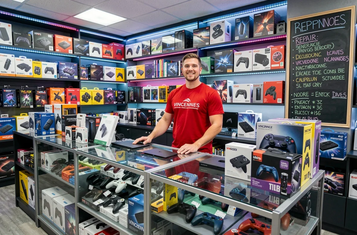 Boutique Consoland à Vincennes avec vente de consoles et service de réparation d'appareils électroniques