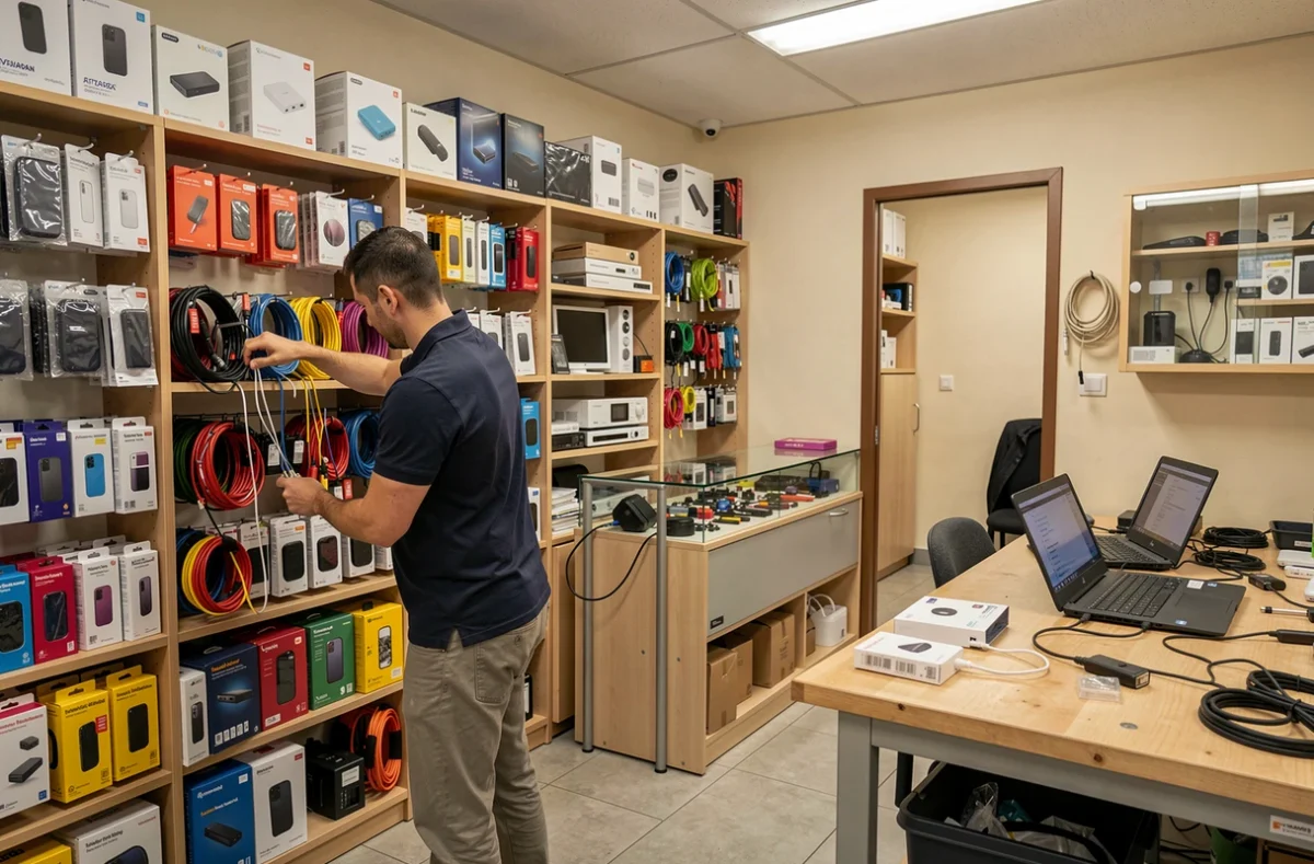 Espace de vente d'accessoires informatiques et atelier de réparation de Micro94 à Ivry-sur-Seine